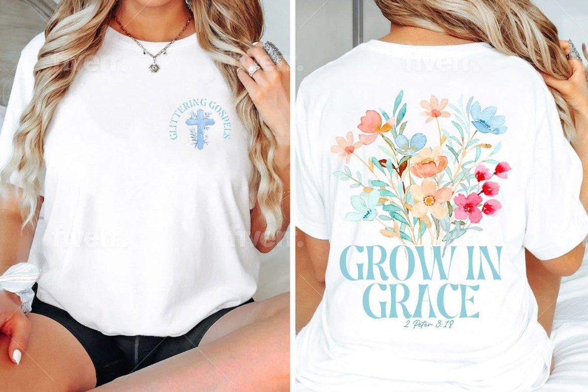 Navy Blue "Grow in Grace" Crewneck